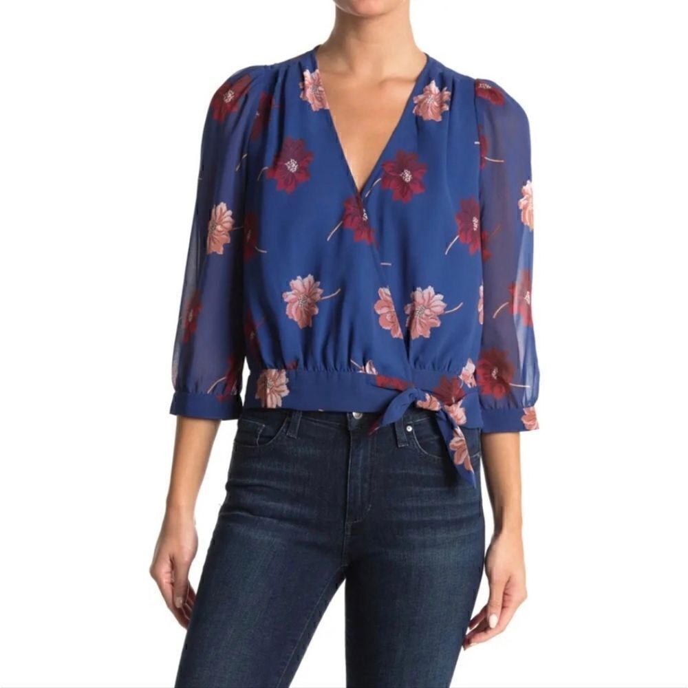 Madewell Preppy Coastal Garden Floral Academia Romantic Top XS